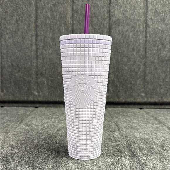 Starbucks Other - Starbucks White Tumbler with Purple Straw